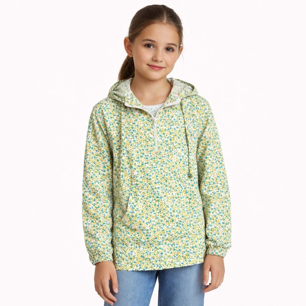 Miss Lili Floral Hoodie - Yellow and Green